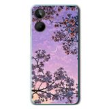 Le Balvo Realme 10 4G Uyumlu Mor Gökyüzülü Ağaç Baskılı Silikon Kılıf