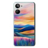 Le Balvo Realme 10 4G Uyumlu Renkli Pastel Günbatımı Baskılı Silikon Kılıf