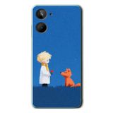 Le Balvo Realme 10 4G Uyumlu Sarışın Çocuk ve Köpek Baskılı Silikon Kılıf