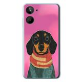 Le Balvo Realme 10 4G Uyumlu Sevimli Siyah Köpek Baskılı Silikon Kılıf