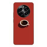 Le Balvo Realme 12 4G Uyumlu Sade Kahve Kupası Baskılı Silikon Kılıf