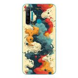 Le Balvo Realme 5i Uyumlu Ahenkli Boya İzleri Baskılı Silikon Kılıf