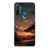 Le Balvo Realme 5i Uyumlu Ay Gecesi Baskılı Silikon Kılıf