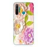 Le Balvo Realme 5i Uyumlu Beyaz Papatyalar Baskılı Silikon Kılıf