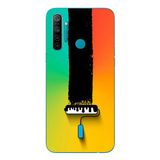 Le Balvo Realme 5i Uyumlu Boya Rulosu Baskılı Silikon Kılıf