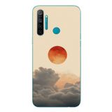 Le Balvo Realme 5i Uyumlu Bulut ve Güneş Baskılı Silikon Kılıf