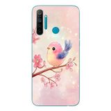 Le Balvo Realme 5i Uyumlu Dalda ki Kuş Baskılı Silikon Kılıf