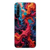 Le Balvo Realme 5i Uyumlu Dalgaların İz Karışımı Baskılı Silikon Kılıf