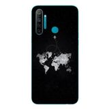 Le Balvo Realme 5i Uyumlu Dünya Haritası Uçuş Baskılı Silikon Kılıf