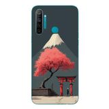 Le Balvo Realme 5i Uyumlu Fuji Dağı Baskılı Silikon Kılıf