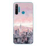 Le Balvo Realme 5i Uyumlu Gökdelenler Baskılı Silikon Kılıf