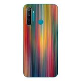 Le Balvo Realme 5i Uyumlu Gökkuşağı Karışımı Baskılı Silikon Kılıf