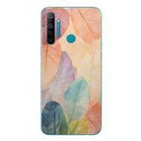 Le Balvo Realme 5i Uyumlu Hafif Yapraklar Baskılı Silikon Kılıf