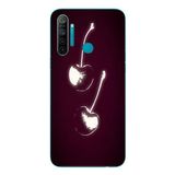 Le Balvo Realme 5i Uyumlu İki Kiraz Baskılı Silikon Kılıf