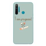 Le Balvo Realme 5i Uyumlu I'm Pregnant Baskılı Silikon Kılıf