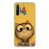 Le Balvo Realme 5i Uyumlu Kedi Çizgisi Baskılı Silikon Kılıf