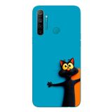 Le Balvo Realme 5i Uyumlu Kedi Uyarısı Baskılı Silikon Kılıf