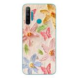Le Balvo Realme 5i Uyumlu Kelebekli Papatya Baskılı Silikon Kılıf