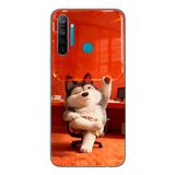 Le Balvo Realme 5i Uyumlu Keyifli Köpek Baskılı Silikon Kılıf
