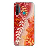 Le Balvo Realme 5i Uyumlu Kırmızı Beyaz İğdeler Baskılı Silikon Kılıf