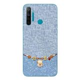 Le Balvo Realme 5i Uyumlu Mavi Japon Desen Baskılı Silikon Kılıf