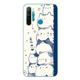 Le Balvo Realme 5i Uyumlu Mavi Kedi Kardeşliği Baskılı Silikon Kılıf