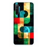 Le Balvo Realme 5i Uyumlu Modern Çizgiler Baskılı Silikon Kılıf