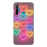 Le Balvo Realme 5i Uyumlu Neon Kalpler Baskılı Silikon Kılıf