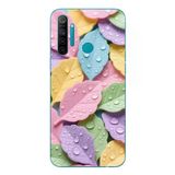 Le Balvo Realme 5i Uyumlu Pastel Damlalıklı Yapraklar Baskılı Silikon Kılıf
