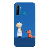 Le Balvo Realme 5i Uyumlu Sarışın Çocuk ve Köpek Baskılı Silikon Kılıf