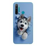 Le Balvo Realme 5i Uyumlu Sibirya Kurdu Baskılı Silikon Kılıf