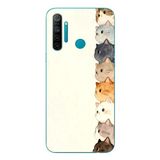 Le Balvo Realme 5i Uyumlu Sıralı Kediler Baskılı Silikon Kılıf