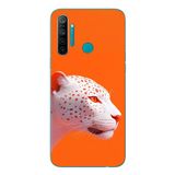 Le Balvo Realme 5i Uyumlu Turuncu Kaplan Baskılı Silikon Kılıf