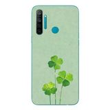 Le Balvo Realme 5i Uyumlu Üçlü Yonca Baskılı Silikon Kılıf