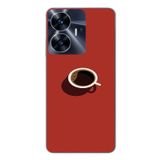 Le Balvo Realme C55 Uyumlu Sade Kahve Kupası Baskılı Silikon Kılıf