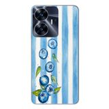 Le Balvo Realme C55 Uyumlu Yaban Mersinleri Baskılı Silikon Kılıf