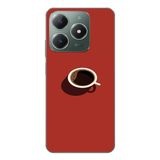 Le Balvo Realme C61 Uyumlu Sade Kahve Kupası Baskılı Silikon Kılıf