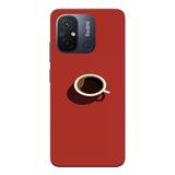 Le Balvo Redmi 12C Uyumlu Sade Kahve Kupası Baskılı Silikon Kılıf
