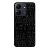 Le Balvo Redmi 13C Uyumlu Klavye Tuşları Baskılı Silikon Kılıf