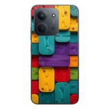 Le Balvo Redmi 15C Uyumlu Renkli Tahtalar Baskılı Silikon Kılıf