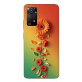 Le Balvo Redmi Note 11E Uyumlu Ayçiçeği Bükleleri Baskılı Silikon Kılıf