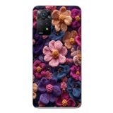 Le Balvo Redmi Note 11E Uyumlu Çiçek Örgüsü Baskılı Silikon Kılıf