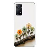Le Balvo Redmi Note 11E Uyumlu Dalda Açan Çiçekler Baskılı Silikon Kılıf