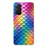 Le Balvo Redmi Note 11E Uyumlu Gökkuşağı Renkleri Baskılı Silikon Kılıf