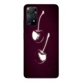 Le Balvo Redmi Note 11E Uyumlu İki Kiraz Baskılı Silikon Kılıf