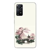 Le Balvo Redmi Note 11E Uyumlu Japon Bahçesi Baskılı Silikon Kılıf