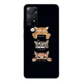Le Balvo Redmi Note 11E Uyumlu Kedi Halleri Baskılı Silikon Kılıf