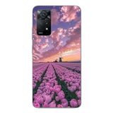 Le Balvo Redmi Note 11E Uyumlu Lale Bahçesi Baskılı Silikon Kılıf