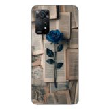Le Balvo Redmi Note 11E Uyumlu Mor Gül Baskılı Silikon Kılıf