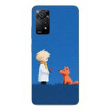Le Balvo Redmi Note 11E Uyumlu Sarışın Çocuk ve Köpek Baskılı Silikon Kılıf
